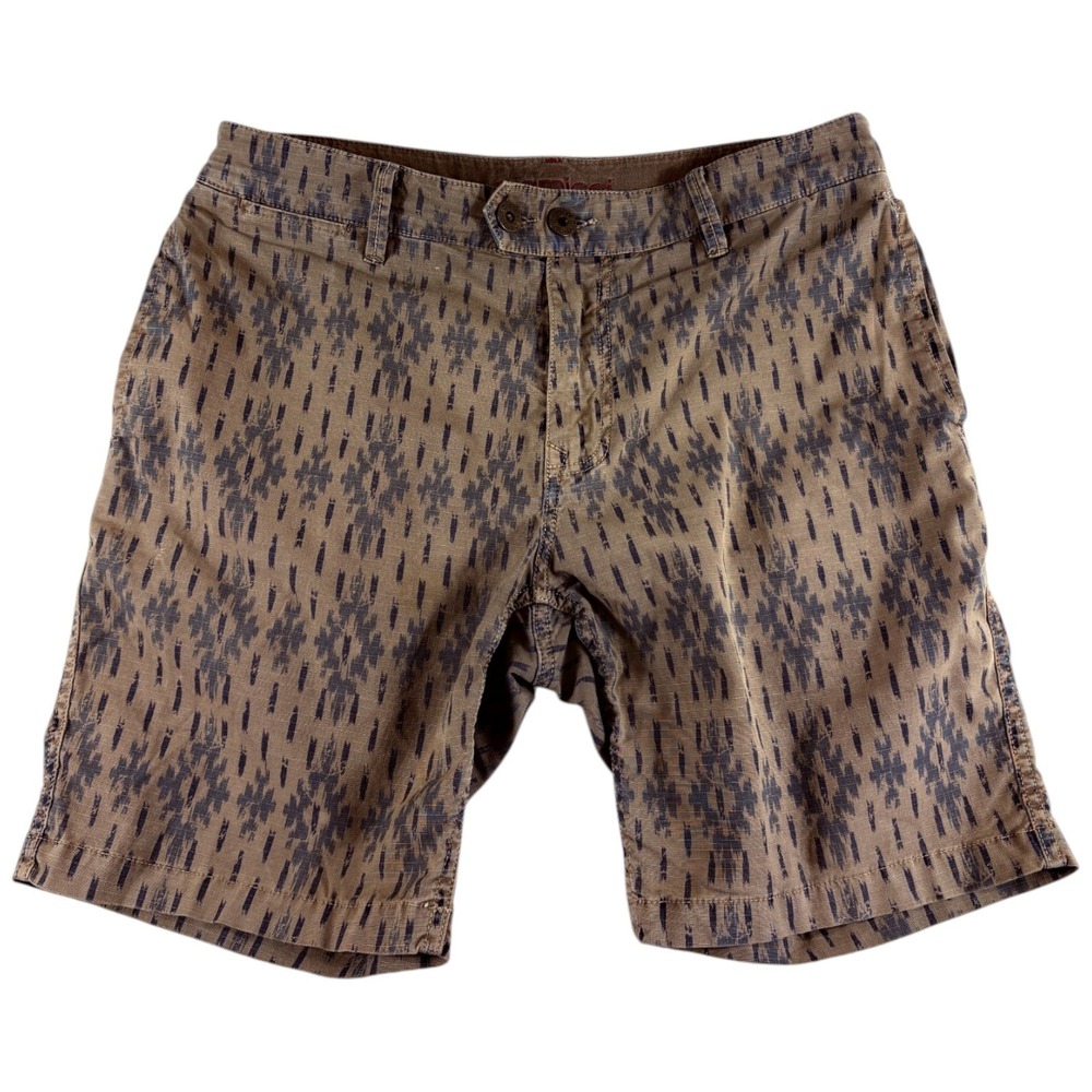 Gramicci Chino Shorts Mens 30 Brown Ripstop All Over Print Summer‎ Outdoor